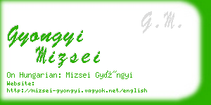 gyongyi mizsei business card